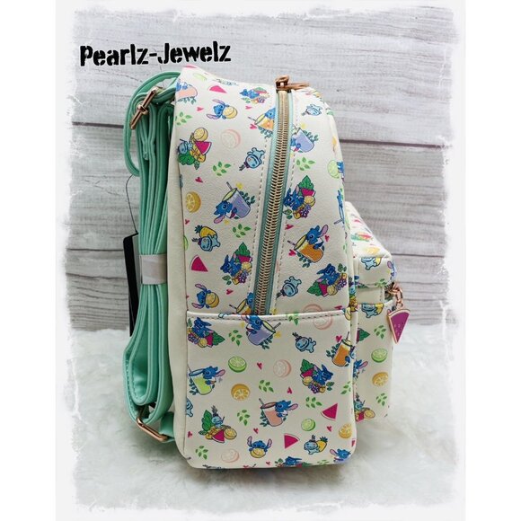 Loungefly Disney Lilo & Stitch Vacation Vibes Snacks Drinks Mini Backpack NWT main image 4